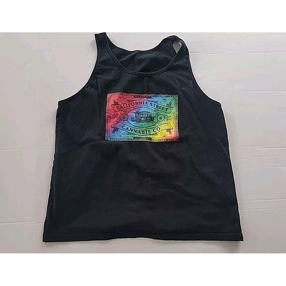 California Street  Cannabis Co. Black Tank‎ Top
